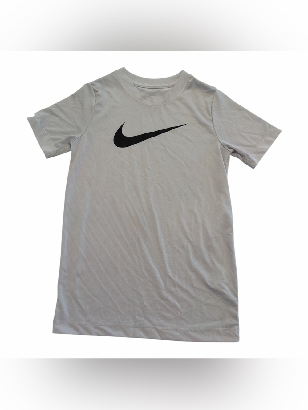 NIKE Dri-Fit White & Black Boys Kids Tee size small